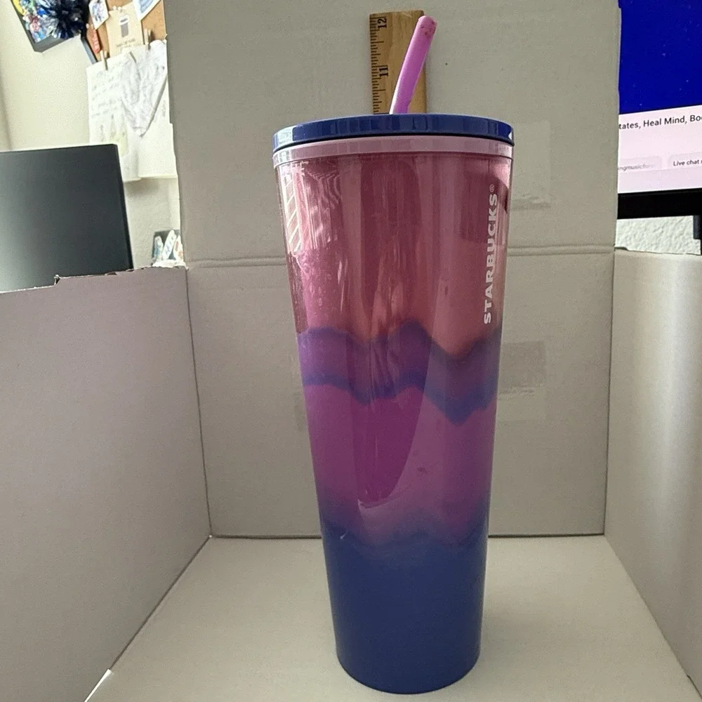 Starbucks Dining Starbucks 2021 Color Wave‎ Tumbler Pink Purple Blue